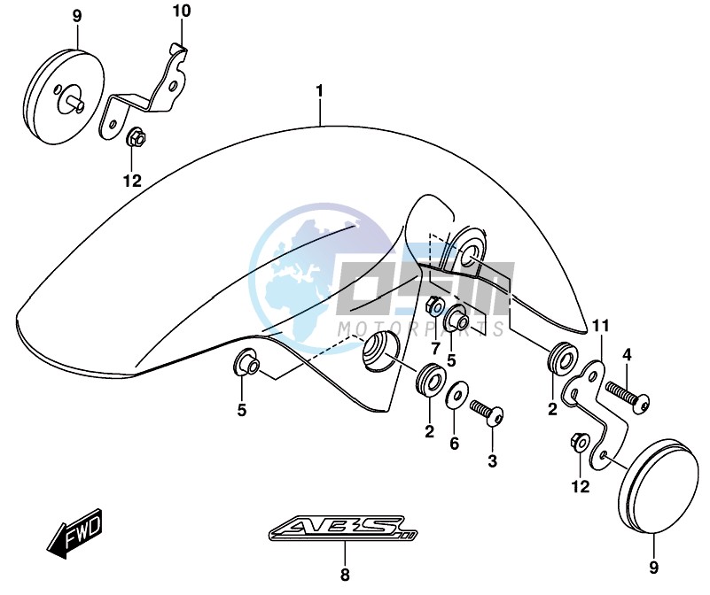 FRONT FENDER (GSX-R125RL)