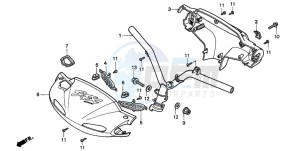 SFX50SMM drawing STEERING HANDLE/ HANDLE COVER (1)