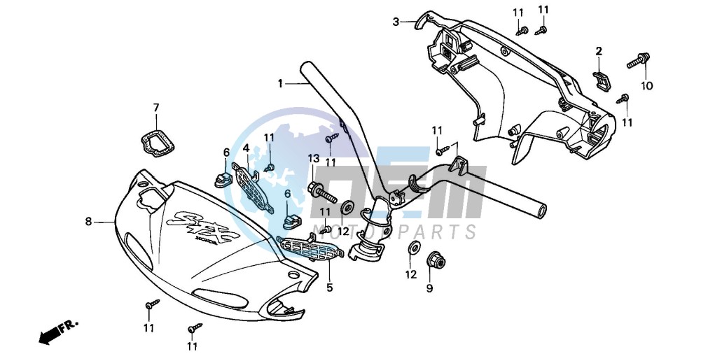 STEERING HANDLE/ HANDLE COVER (1)