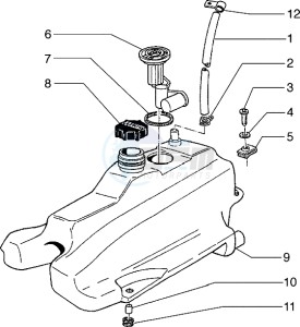 Hexagon 125 EXS1T 125cc drawing Fuel Tank