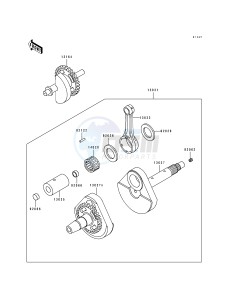 KLF 400 B [BAYOU 400 4X4] (B1-B3) [BAYOU 400 4X4] drawing CRANKSHAFT