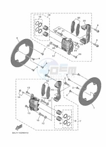 YXE1000EW YX10ERPAN (B4MF drawing FRONT BRAKE CALIPER