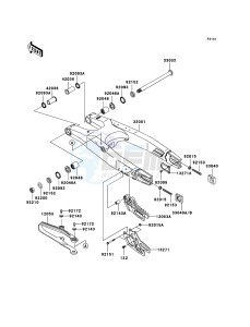 KLX450R KLX450A8F EU drawing Swingarm