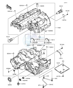 Z1000 ZR1000FEF FR GB XX (EU ME A(FRICA) drawing Crankcase