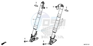 CBR1000S1H 2ED - (2ED) drawing FRONT FORK (CBR1000S1/ S2)