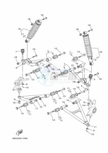 YFM450FWB KODIAK 450 (BHS1) drawing FRONT SUSPENSION & WHEEL