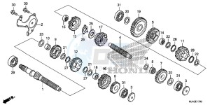 VT750CSD Shadow - VT750CS-D 2ED - (2ED) drawing TRANSMISSION (VT750C/C2S/CA/CS)