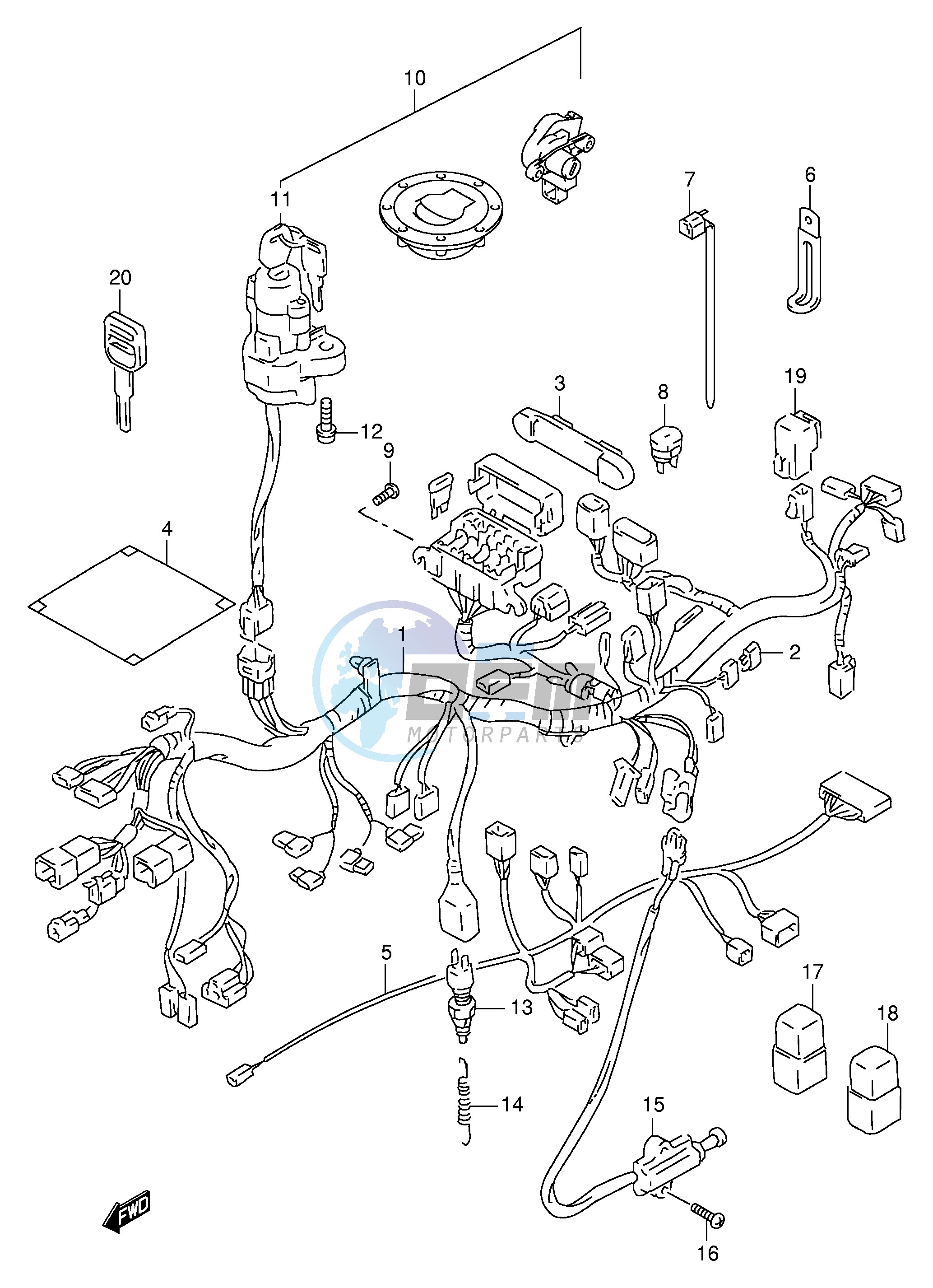 WIRING HARNESS (GSF1200SAV SAW SAX SAY)