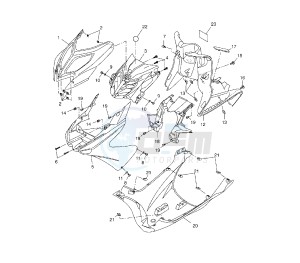 NS AEROX 50 drawing FRONT BODY