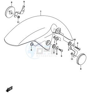 GSX-S125 drawing FRONT FENDER