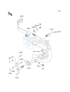 KSV 700 B [KFX 700] (B6F-B9F) B7F drawing BRAKE PEDAL