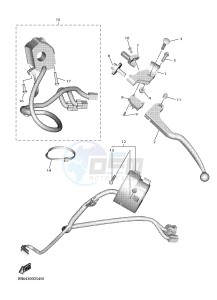 YZF-R6 YZF600 R6 (BN6A) drawing HANDLE SWITCH & LEVER