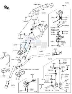 BRUTE FORCE 750 4x4i EPS KVF750GJF EU drawing Handlebar