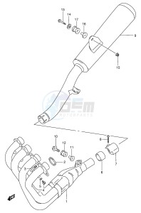 GSF250V (E24) Bandit drawing MUFFLER