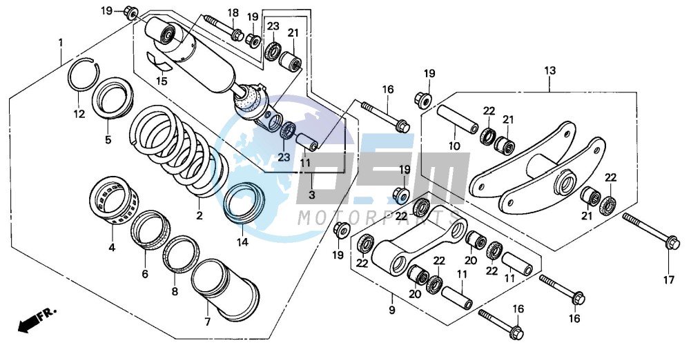 REAR CUSHION (CBR600FM/2M/N/2N/2P)