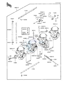 KZ 750 F [LTD SHAFT] (F1) [LTD SHAFT] drawing CARBURETOR ASSY