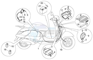 Granturismo 125 L drawing Electrical device-electric horn