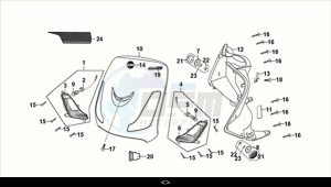 FIDDLE II 50 EFI (AF05W6-NL) (M2) drawing FRONT COVER - FRONT INNER BOX