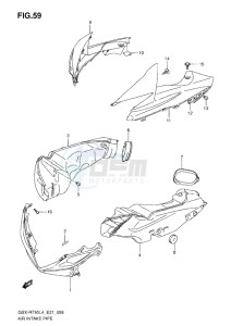 GSX-R750 drawing AIR INTAKE PIPE L4