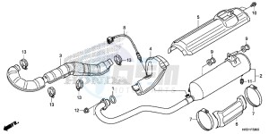 TRX420FE1H Europe Direct - (ED) drawing EXHAUST MUFFLER