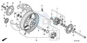 CBF10009 UK - (E / MKH) drawing REAR WHEEL