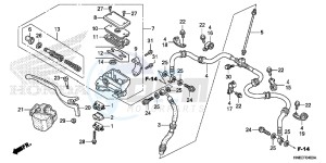 TRX680FAH Europe Direct - (ED) drawing FR. BRAKE MASTER CYLINDER