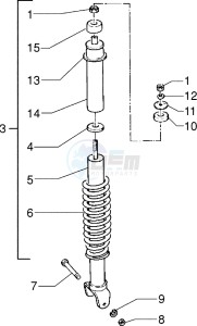 Zip 50 SP drawing Rear Shock absorber