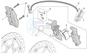 Tuono 1000 v4 R APRC ABS drawing Front brake caliper