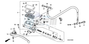 CBF1000TA UK - (E / ABS MKH) drawing CLUTCH MASTER CYLINDER