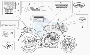 Breva V 850 IE IE drawing Plate set-decal-op.handbooks