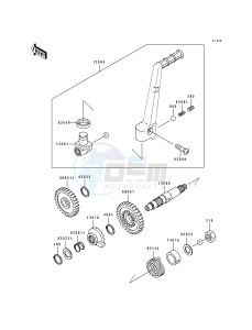 KX 250 J [KX250] (J1) [KX250] drawing KICKSTARTER MECHANISM