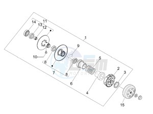 Sprint 50 4T 4V (EMEA) drawing Driven pulley