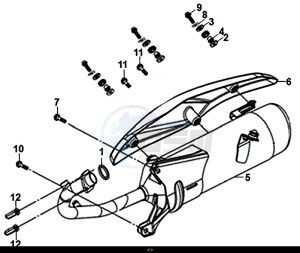 SYMPHONY ST 50 (XB05W4-EU) (E4) (L7-M0) drawing EXHAUST MUFFLER