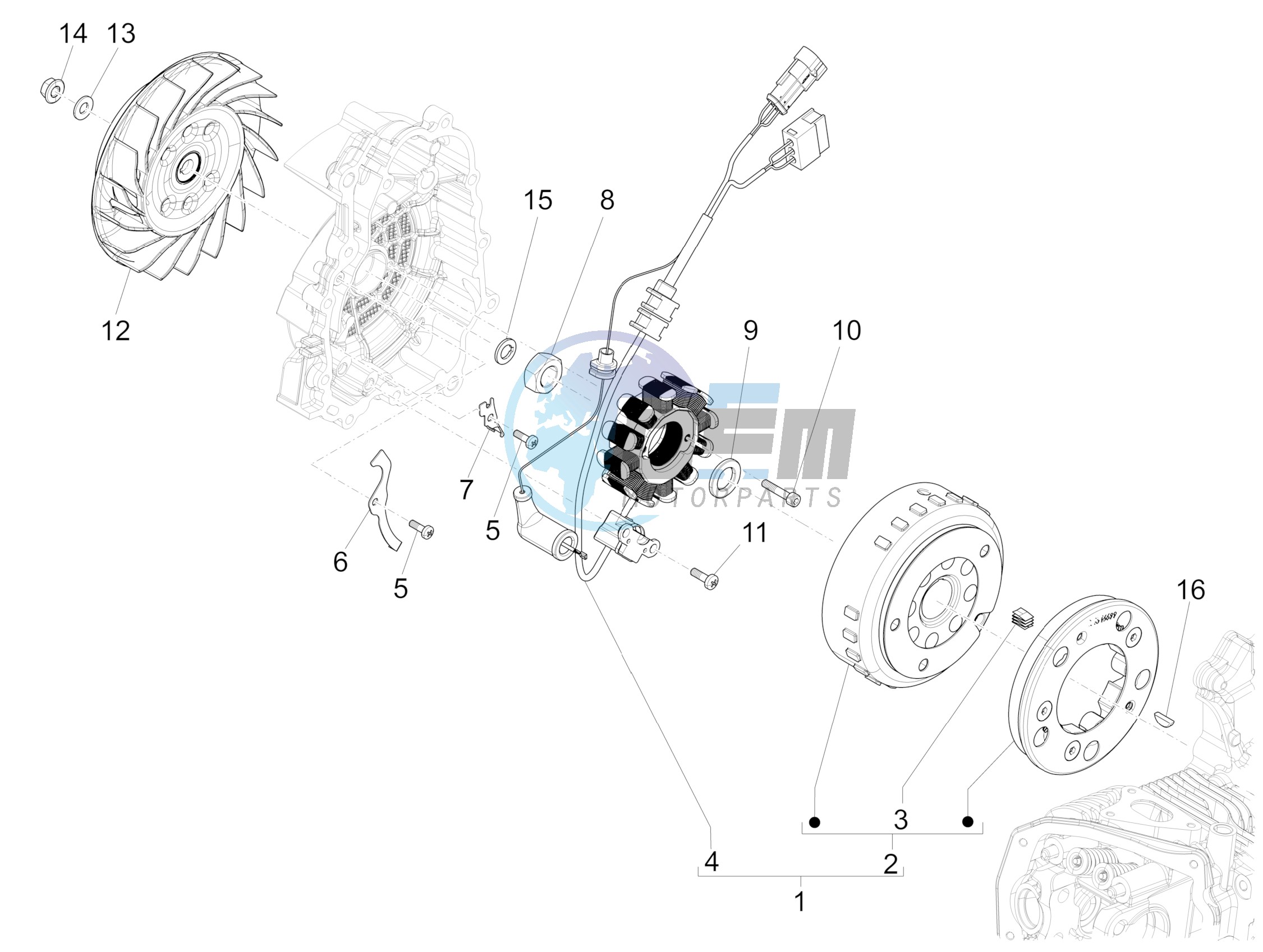 Flywheel magneto