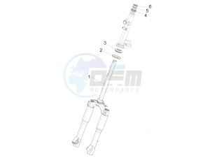 Liberty 50 4T PTT 2009-2017 drawing Fork/steering tube - Steering bearing unit