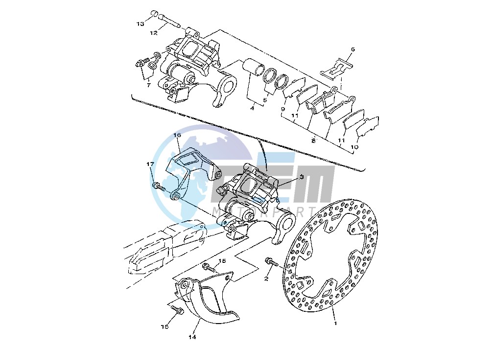 REAR BRAKE CALIPER