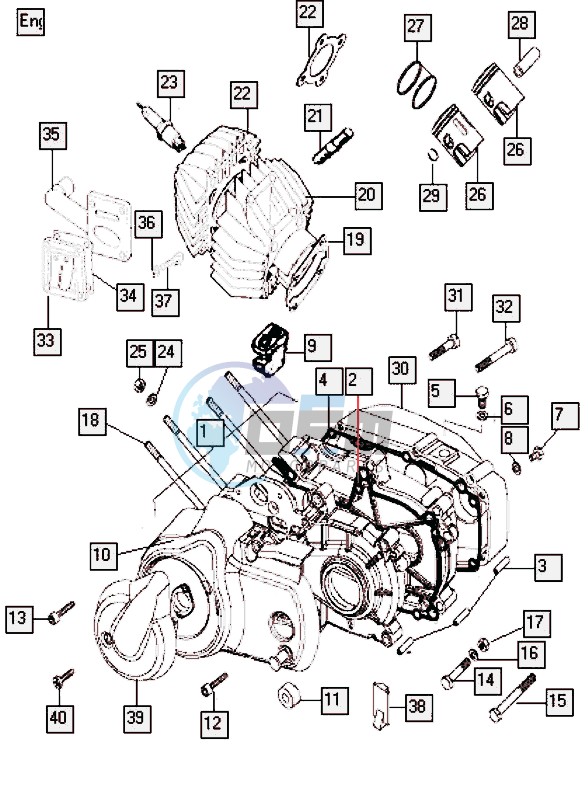 Crankcase-cylinder