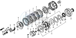 TRX250 RECON drawing CLUTCH