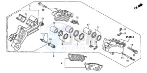 XL1000VA drawing REAR BRAKE CALIPER (XL1000VA)