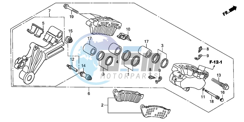 REAR BRAKE CALIPER (XL1000VA)