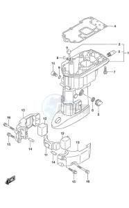 DF 25A drawing Drive Shaft Housing Remote Control Tiller Handle w/Power Tilt