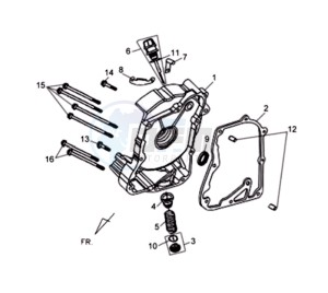 FIDDLE II 125 drawing CRANKCASE RIGHT / START MOTOR