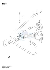 AN400 (E03) Burgman drawing EVAP SYSTEM (AN400ZAL1 E33)