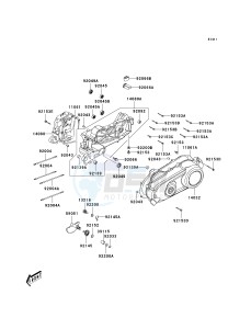 KSF 50 B [KFX50] (B7F-B9S) B7F drawing CRANKCASE