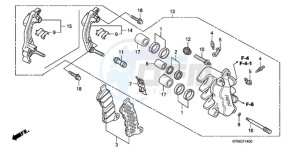 SH300AR9 France - (F / ABS CMF SPC TBX) drawing FRONT BRAKE CALIPER