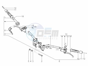 Beverly 125 RST 4T 4V ie E3 drawing Handlebars - Master cil.