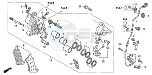 CBF1000S drawing R. FRONT BRAKE CALIPER (CBF1000A/T/S)