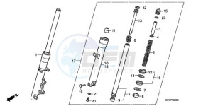 XL125VA EU / CMF - (EU / CMF) drawing FRONT FORK