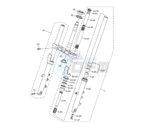 XJ6-F DIVERSION 600 drawing FRONT FORK