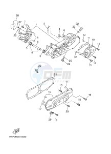 CW50N BOOSTER NAKED (2B7N 2B7N) drawing CRANKCASE